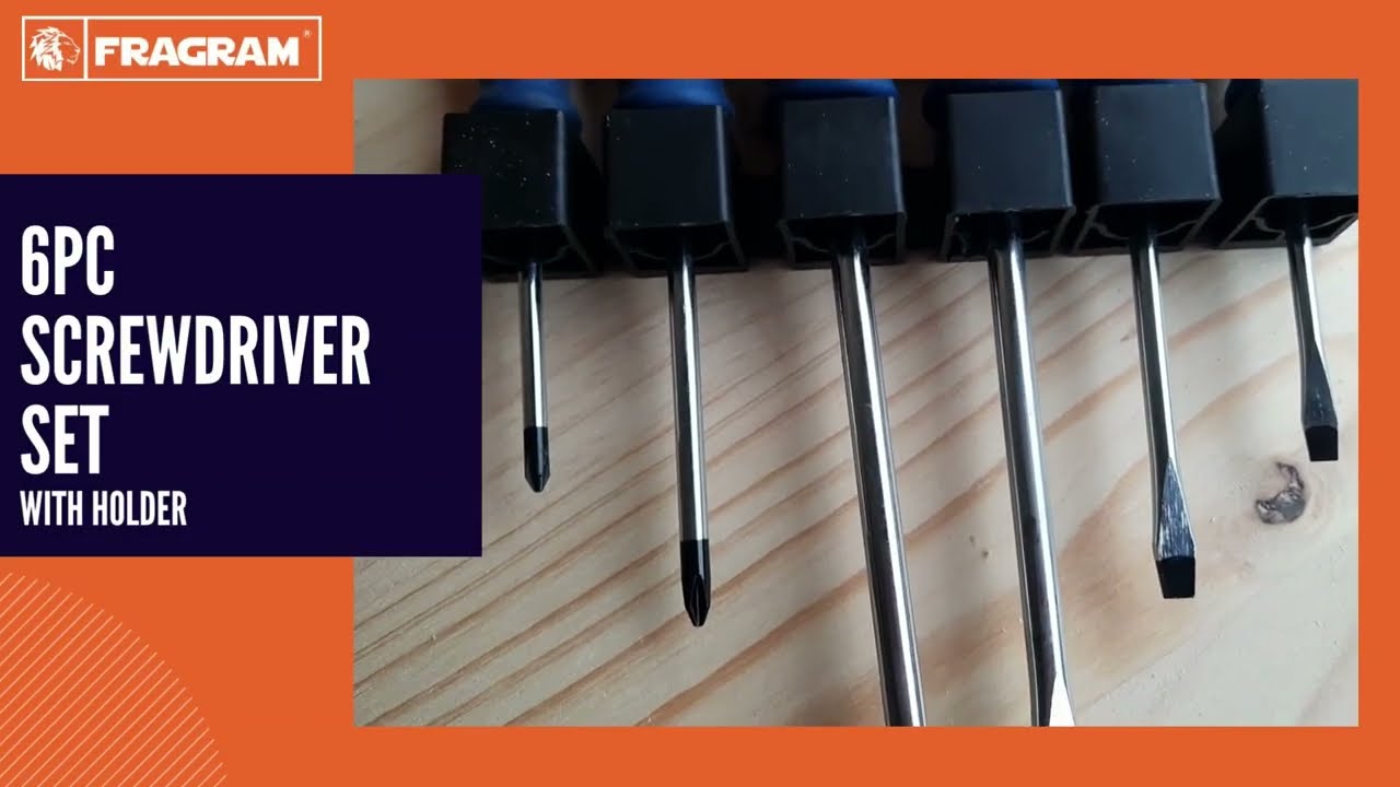 Fragram 6 Pc Screwdriver Set with holder