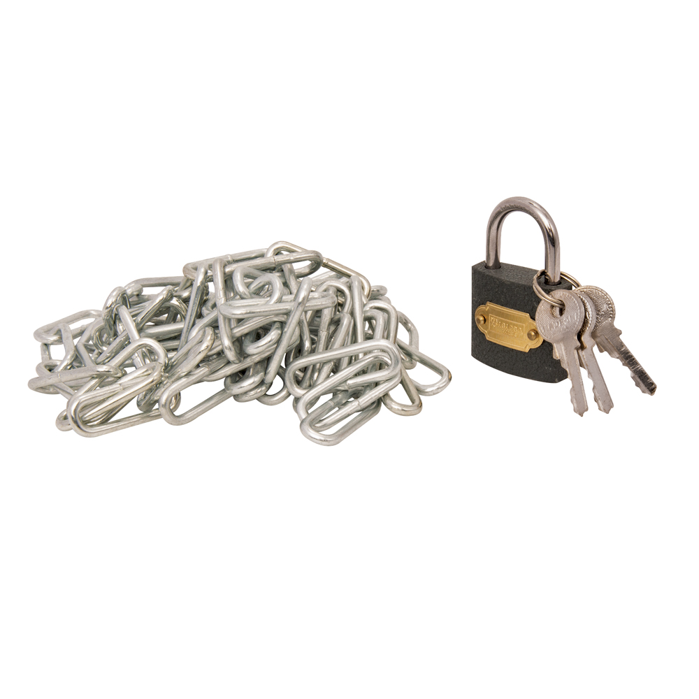 CHAIN 3MMX2M WITH PADLOCK 32MM 3X32MM