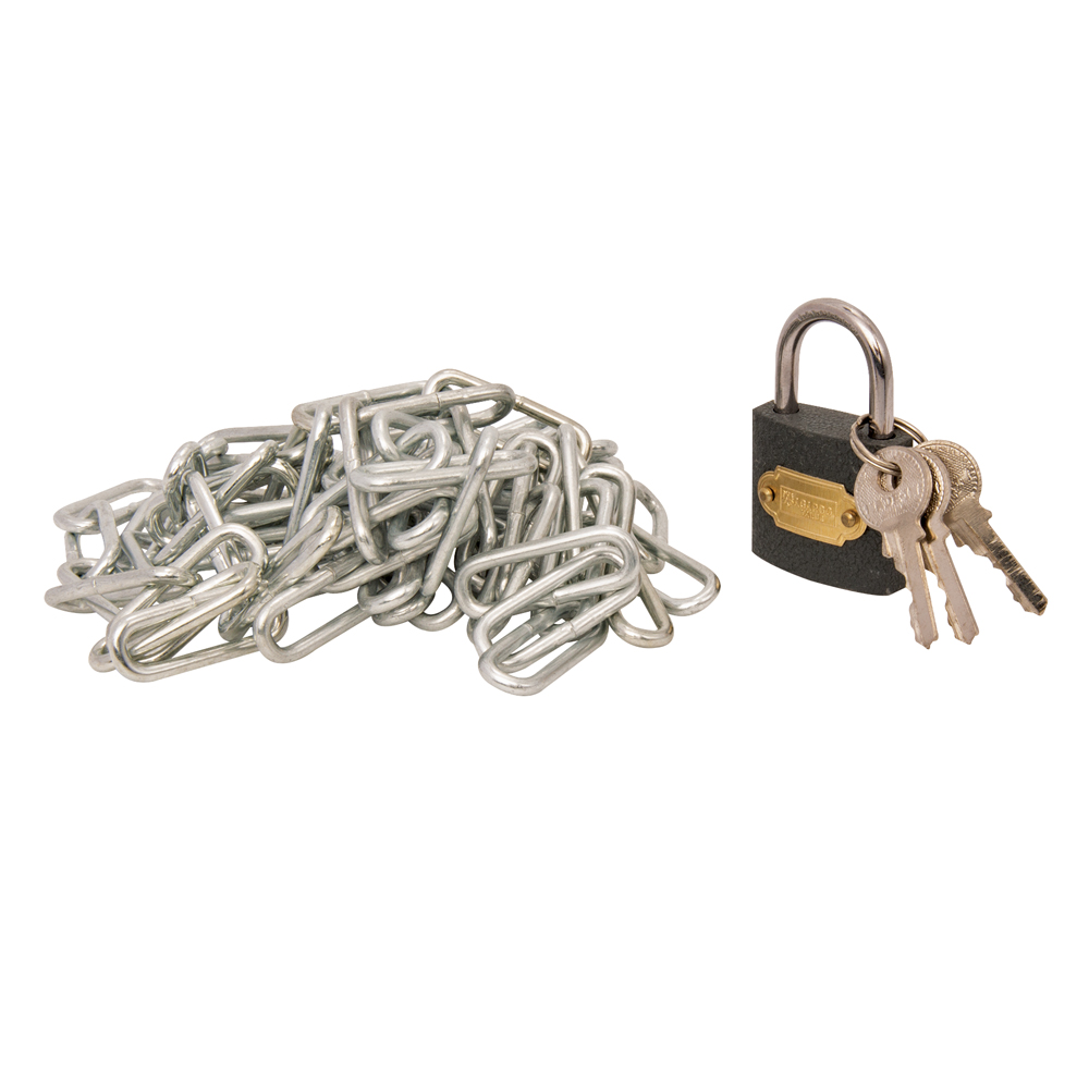 CHAIN 4MMX2M WITH PADLOCK 32MM 4X32MM