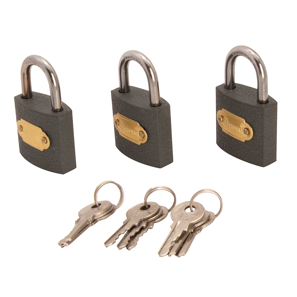 PADLOCK TRI PACK – IRON K/A 30MM
