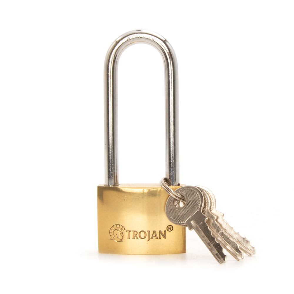 PADLOCK LONG SHACKLE – BRASS 38MM