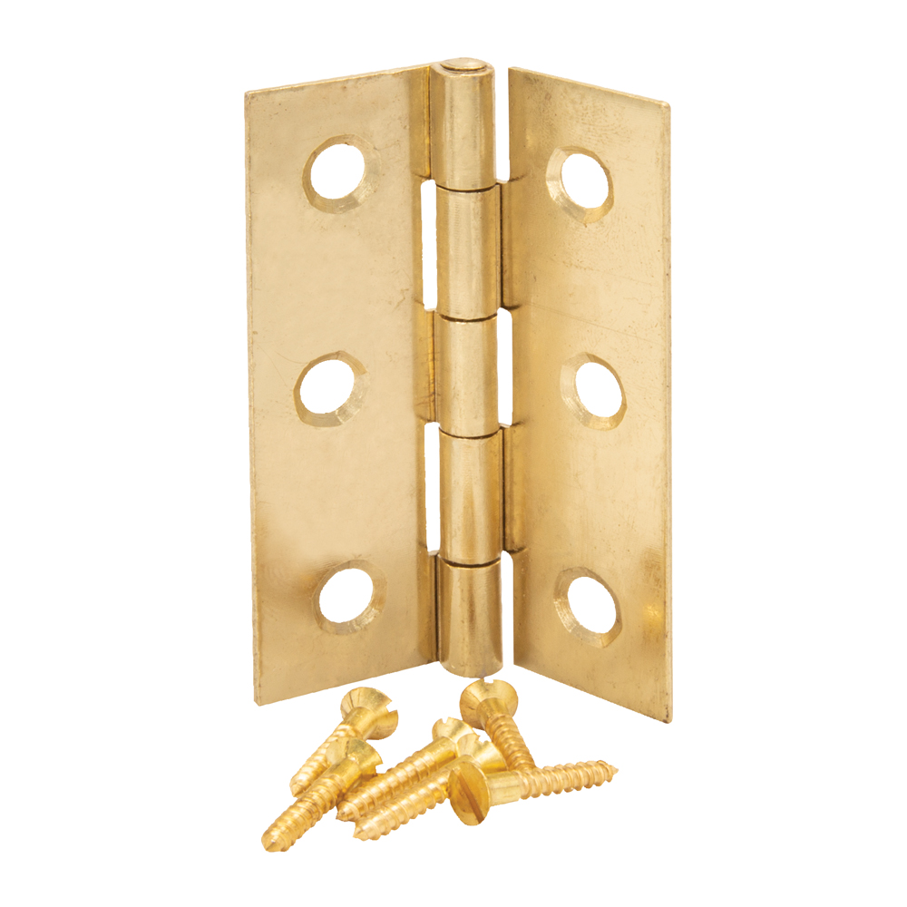 BUTT HINGE BRASS PLATED 75MM