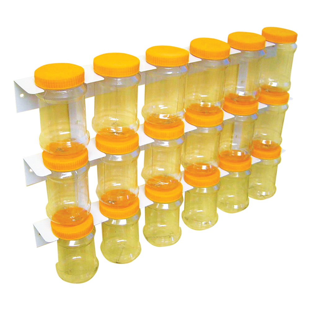 18 PCE STORAGE BOTTLES WITH RACK 2 TIER