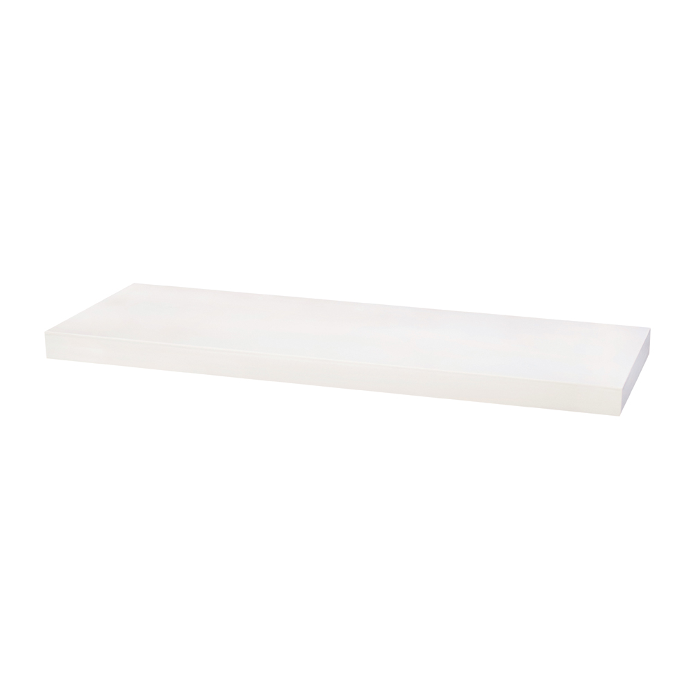 SOLID FLOATING SHELVES WHITE 895 X 195 X 30MM