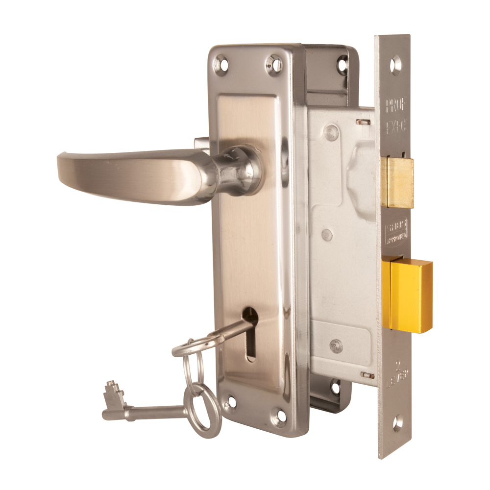 2 LEVER RUBY LOCKSETS CHROME NICKLE