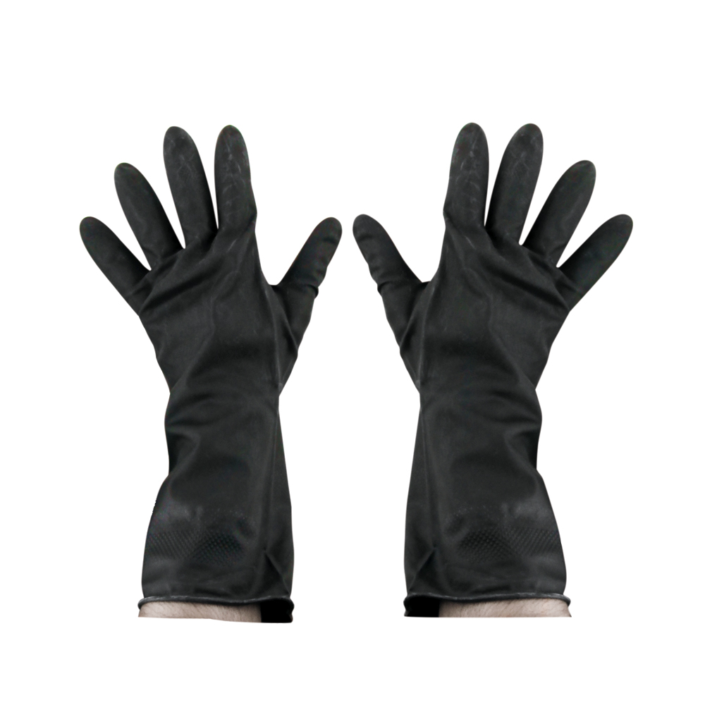GLOVES LATEX BUILDERS BLACK 204MM