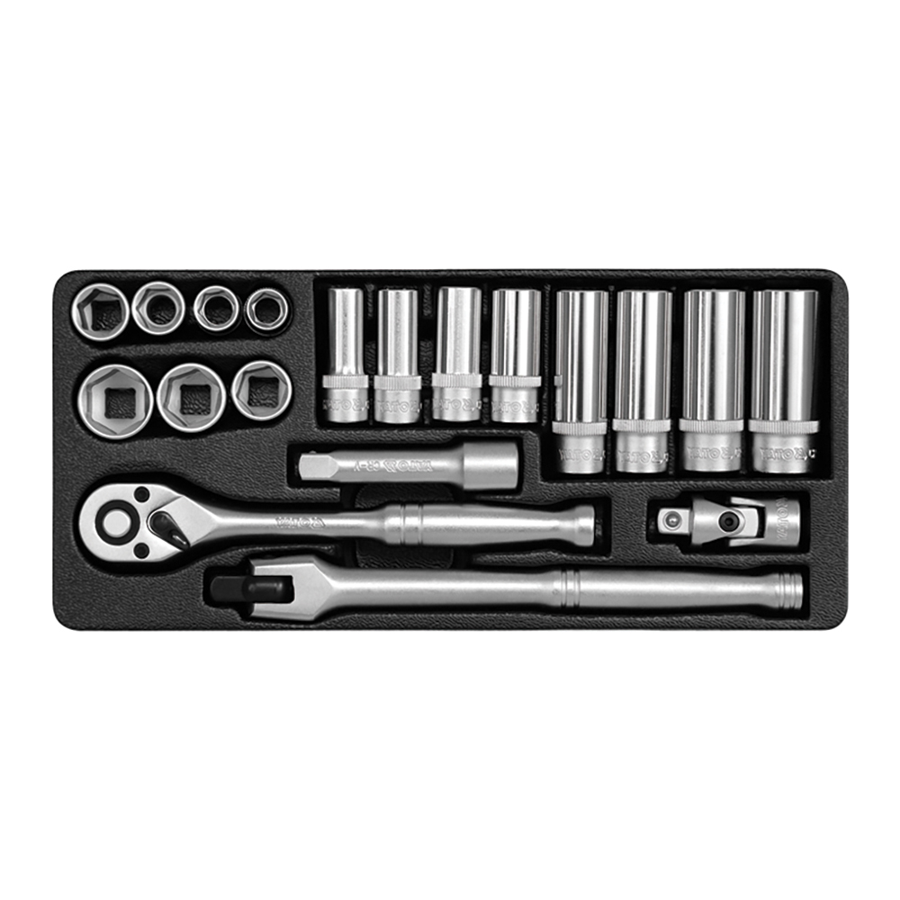 19 PC SOCKET SET 3/8 – 72 TEETH