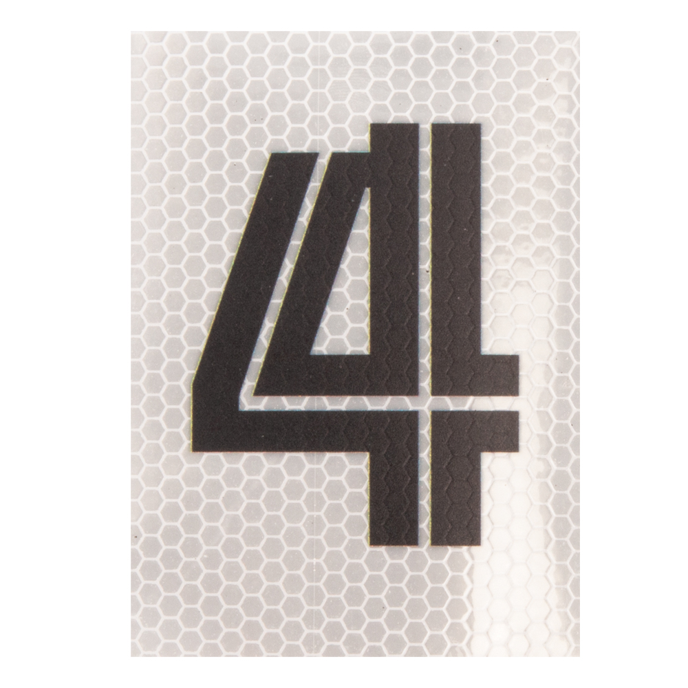 REFLECTIVE NUMBER BLACK& WHITE – NO 4