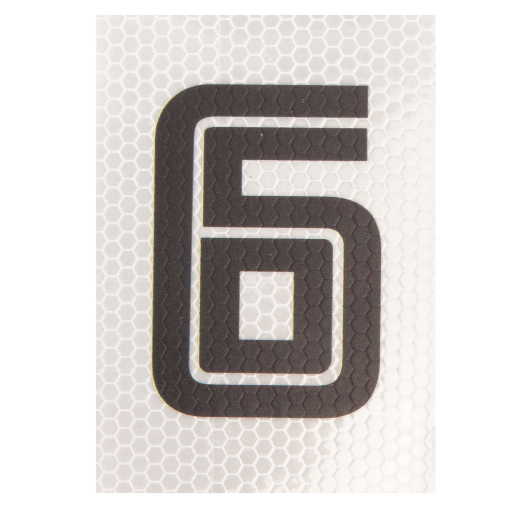 REFLECTIVE NUMBER BLACK& WHITE – NO 6