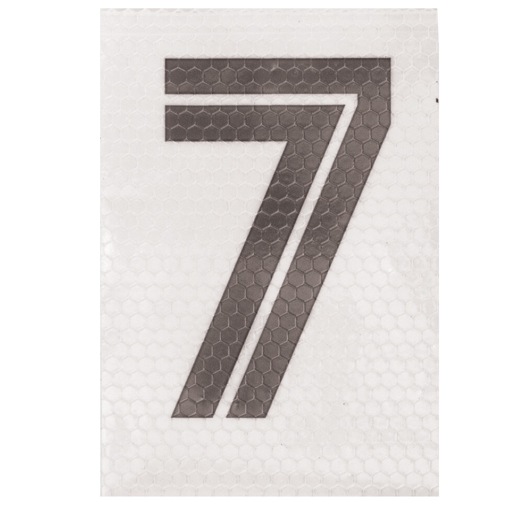 REFLECTIVE NUMBER BLACK& WHITE – NO 7
